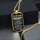 To My Son Gift From Dad - Just Do Your Best - Dog Tag Necklace