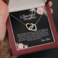 To My Beautiful Daughter From Dad - I Can Promise - Interlocking Hearts Necklace