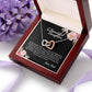 To My Beautiful Daughter From Dad - I Can Promise - Interlocking Hearts Necklace