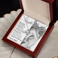 To My Daughter Gift From Dad - Never Forget That I Love You - Love Knot Necklace.