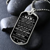 To My Man - Word Smile And Laugh - Dog Tag Necklace