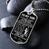To My Son Gift From Dad - My Little Boy - Son Gifts Dog Tag Necklace