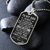 To My Dad Dog Tag Necklace - I Learned From You - Christmas Gift for Dad
