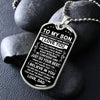 To My Son Gift From Dad - Just Do Your Best - Dog Tag Necklace