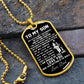 To My Son Gift From Dad - My Little Boy - Son Gifts Dog Tag Necklace