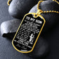 To My Son Gift From Dad - My Little Boy - Son Gifts Dog Tag Necklace
