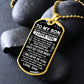 To My Son Gift From Dad - Just Do Your Best - Dog Tag Necklace