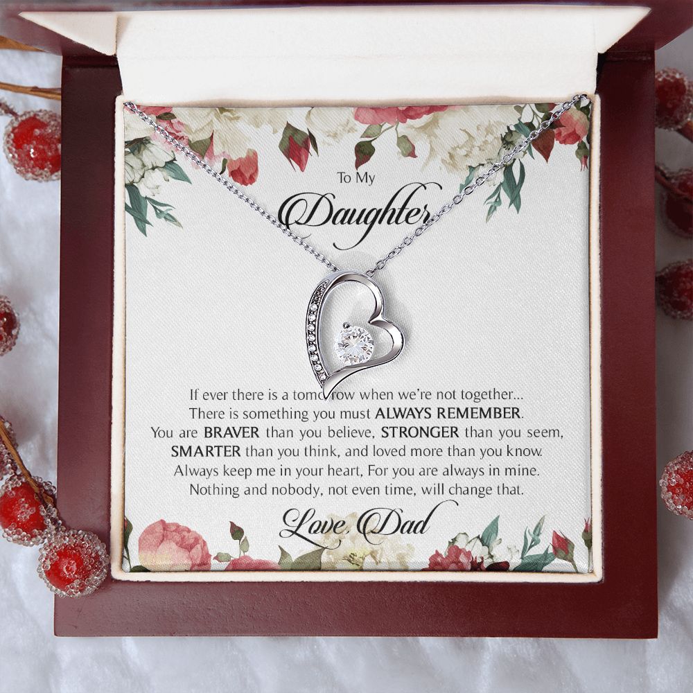 To My Daughter - When We're Not Together - Forever Love Necklace