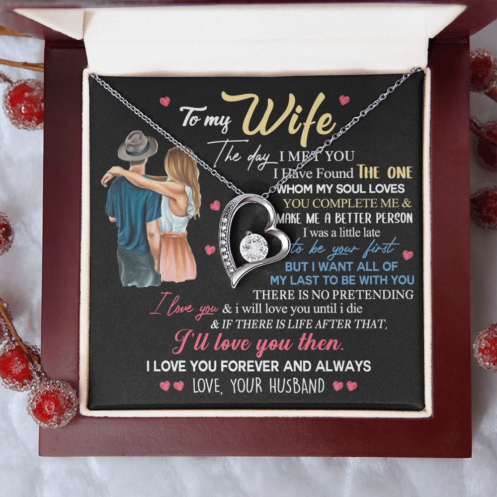 To My Wife From Husband - The Day I Met You - Forever Love Necklace