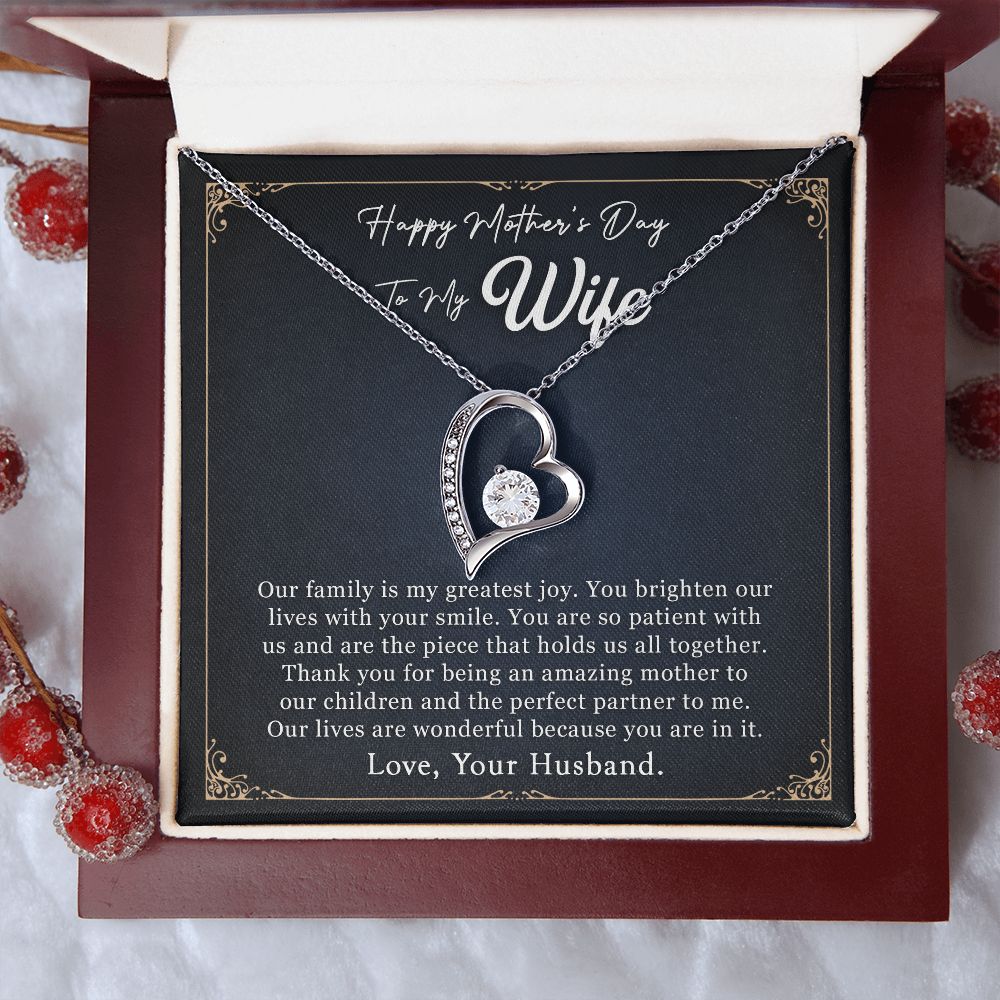 To My Wife - Amazing Mother - Forever Love Necklace