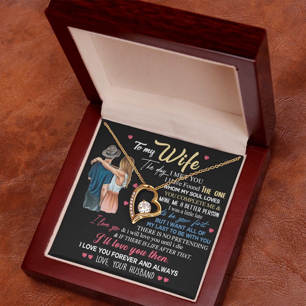 To My Wife From Husband - The Day I Met You - Forever Love Necklace