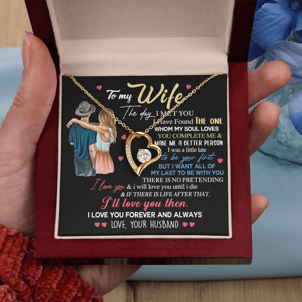 To My Wife From Husband - The Day I Met You - Forever Love Necklace