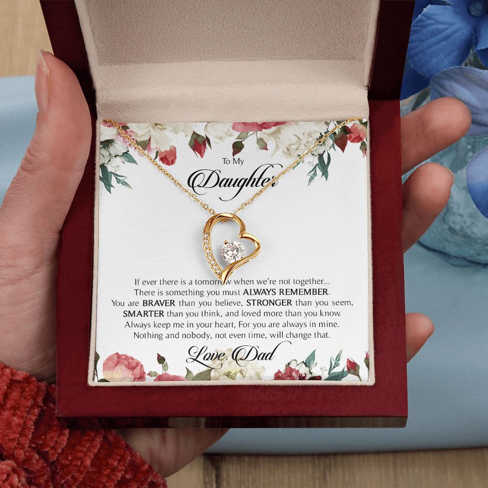 To My Daughter - When We're Not Together - Forever Love Necklace