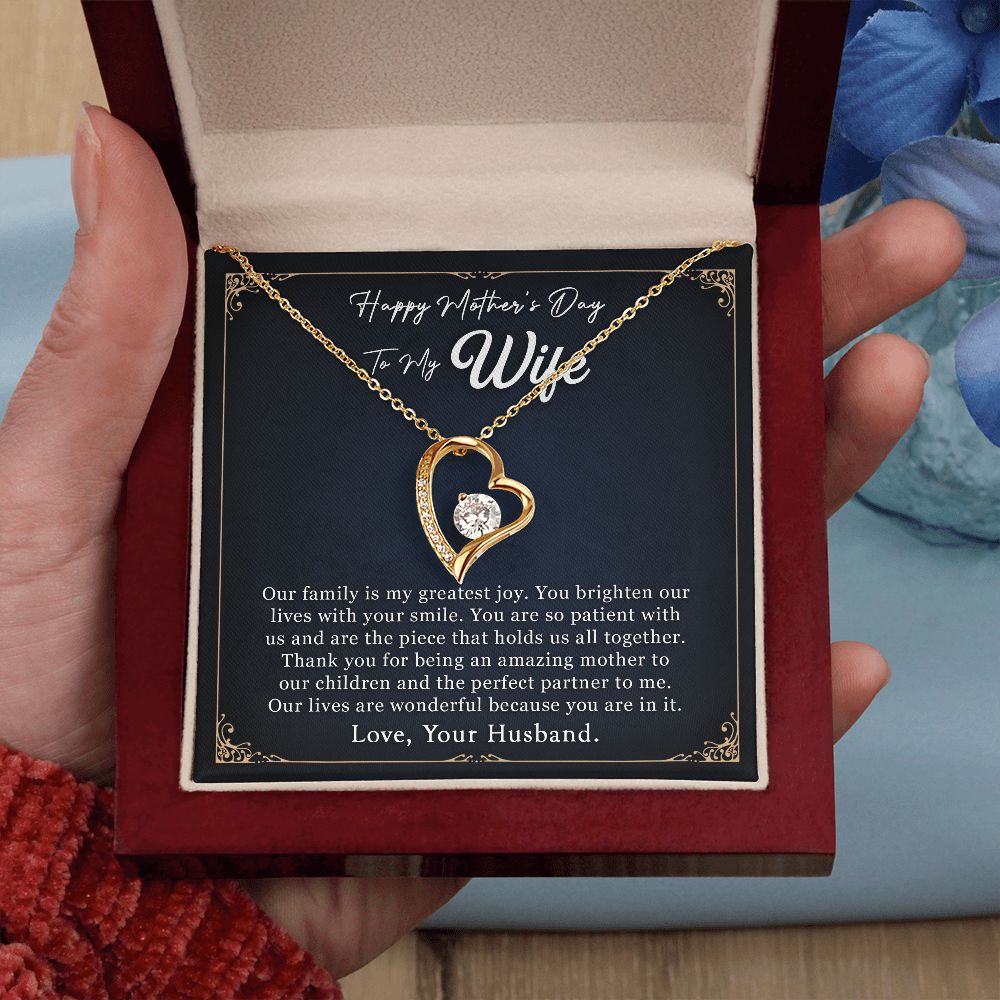 To My Wife - Amazing Mother - Forever Love Necklace