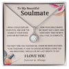 To My Beautiful Soulmate  - I Wish I Could Explain Your Eyes - Eternal Hope Necklace