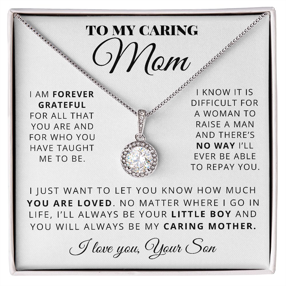 Mom You Are Loved - Eternal Hope Necklace - Gift For Mom From Son - Mother Christmas Gift Idea