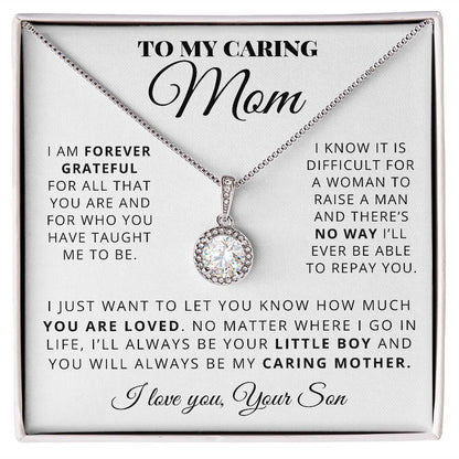 Mom You Are Loved - Eternal Hope Necklace - Gift For Mom From Son - Mother Christmas Gift Idea