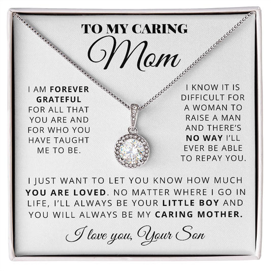 Mom You Are Loved - Eternal Hope Necklace - Gift For Mom From Son - Mother Christmas Gift Idea