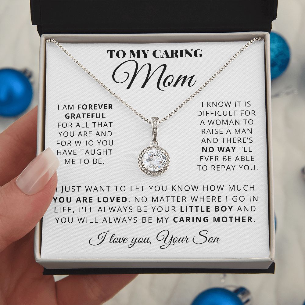 Mom You Are Loved - Eternal Hope Necklace - Gift For Mom From Son - Mother Christmas Gift Idea