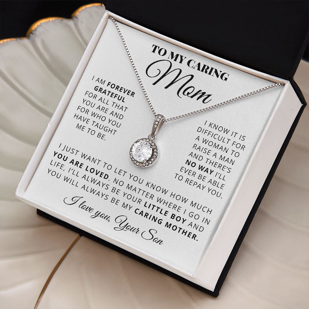 Mom You Are Loved - Eternal Hope Necklace - Gift For Mom From Son - Mother Christmas Gift Idea