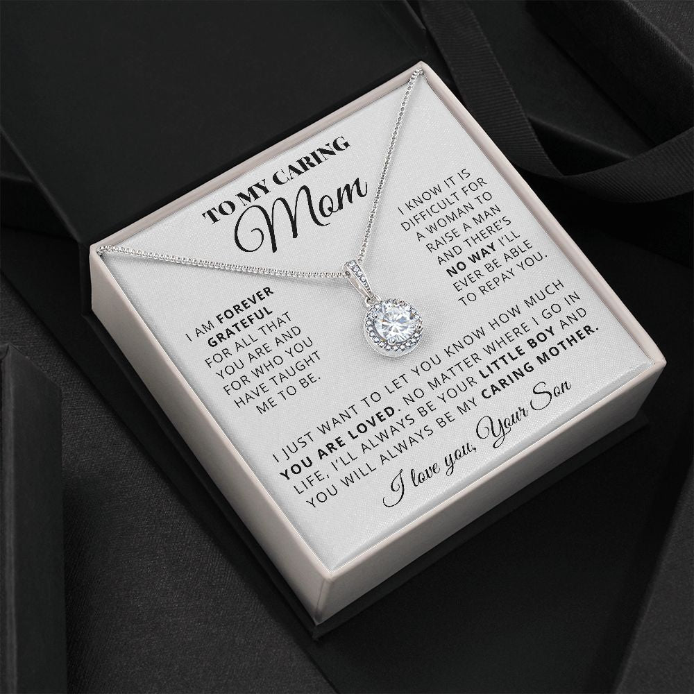 Mom You Are Loved - Eternal Hope Necklace - Gift For Mom From Son - Mother Christmas Gift Idea