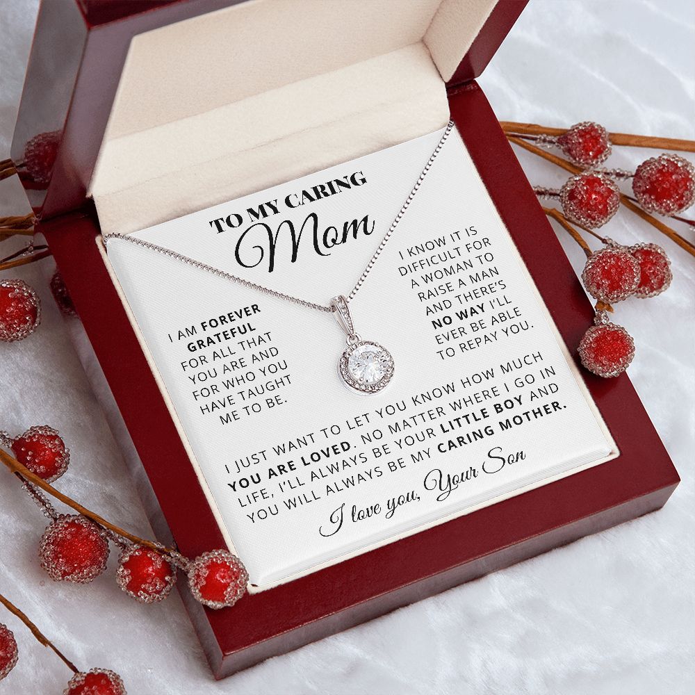 Mom You Are Loved - Eternal Hope Necklace - Gift For Mom From Son - Mother Christmas Gift Idea
