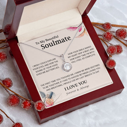 To My Beautiful Soulmate  - I Wish I Could Explain Your Eyes - Eternal Hope Necklace