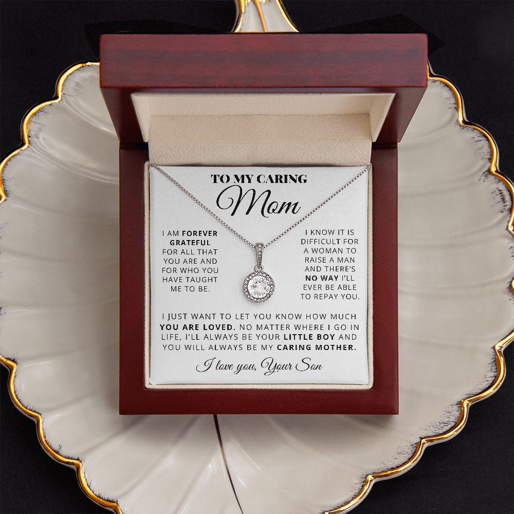 Mom You Are Loved - Eternal Hope Necklace - Gift For Mom From Son - Mother Christmas Gift Idea