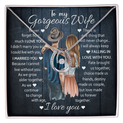 To My Wife - I Married You - Necklace For Wife