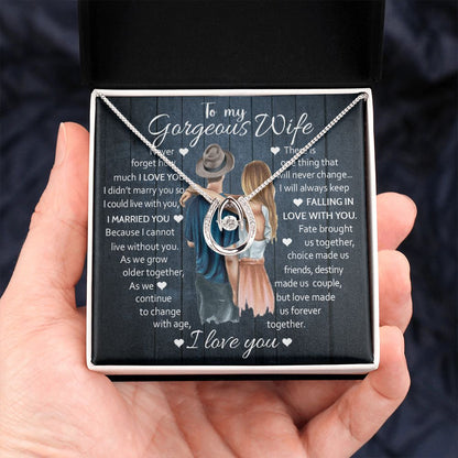 To My Wife - I Married You - Necklace For Wife