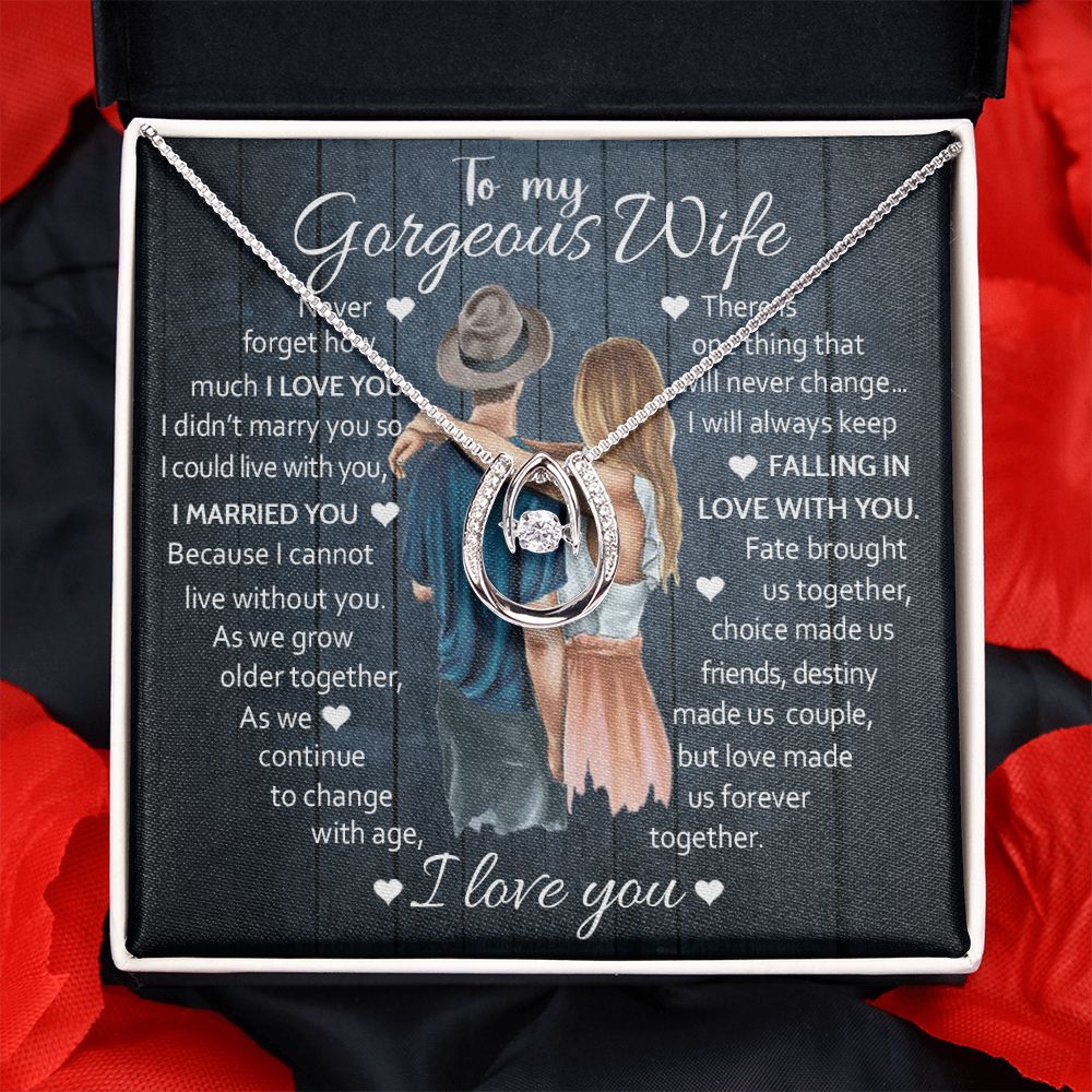 To My Wife - I Married You - Necklace For Wife
