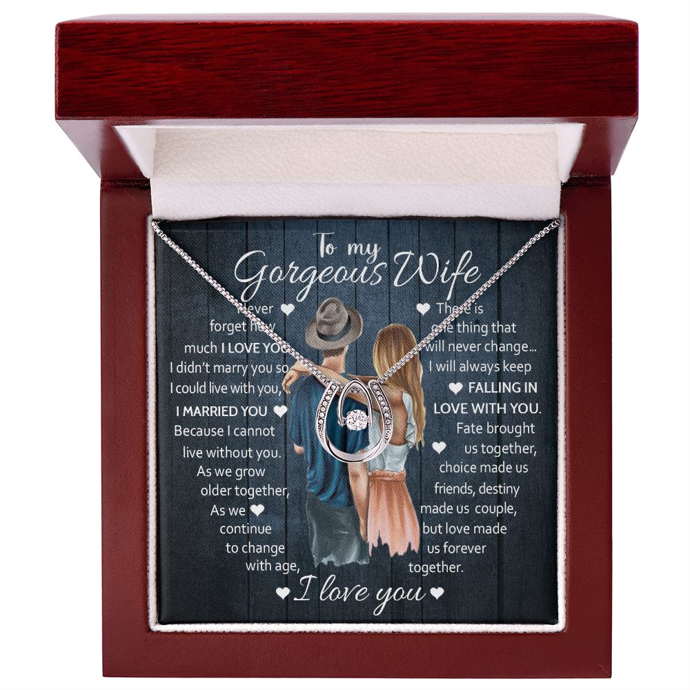 To My Wife - I Married You - Necklace For Wife