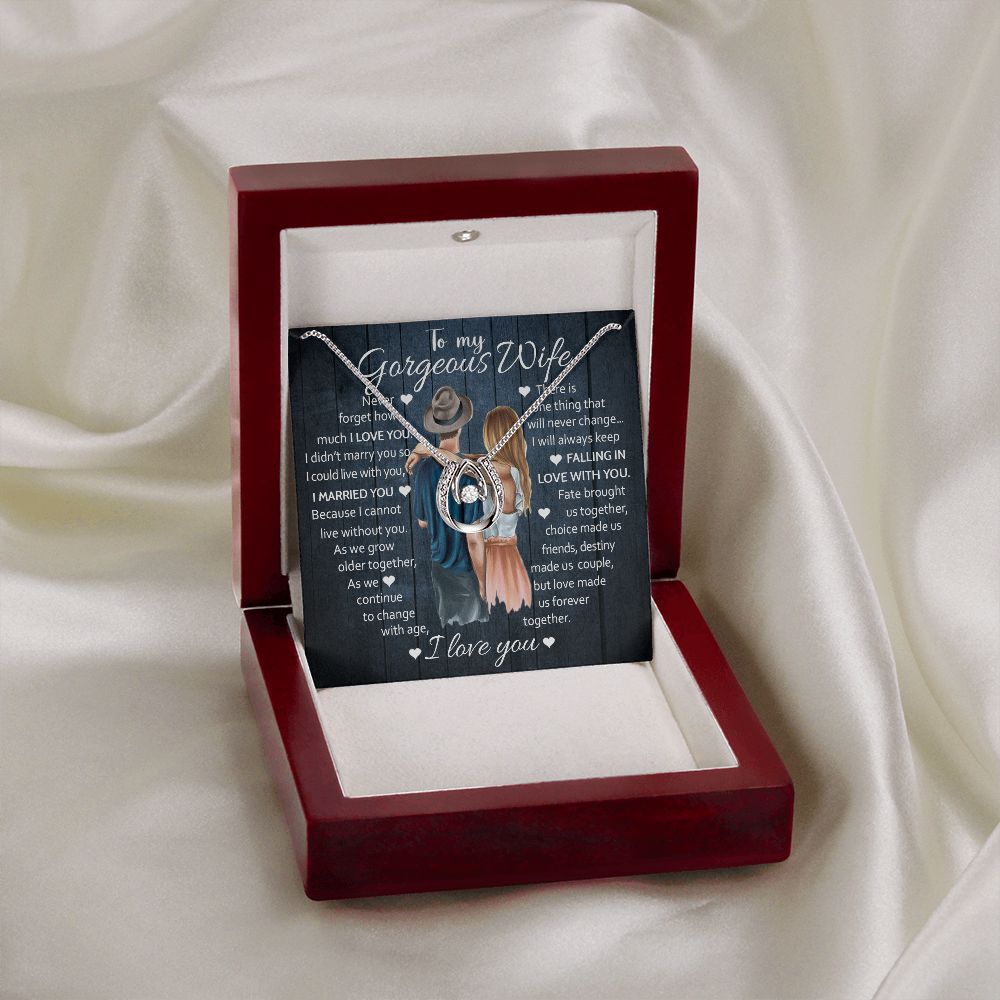 To My Wife - I Married You - Necklace For Wife