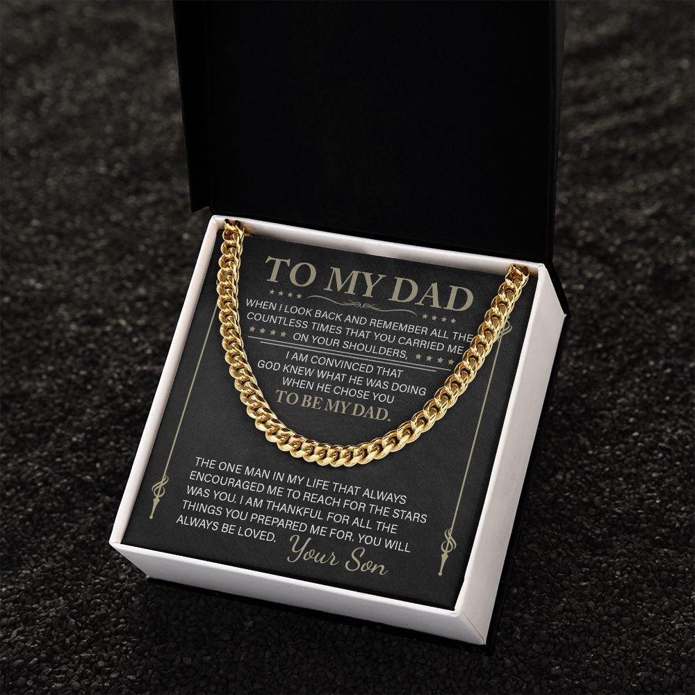 To My Dad - The One Man - Cuban Link Chain