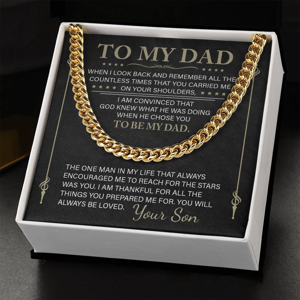 To My Dad - The One Man - Cuban Link Chain