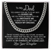 To My Dad - You Motivate Me - Cuban Link Chain