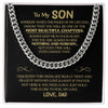 To My Son Gift From Dad - Most Beautiful Chapters - Cuban Link Chain Necklace Gift For Son