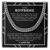 To My Boyfriend - The World To Me - Cuban Link Chain - Gift For Boyfriend