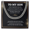 To My Son - Just Go Forth And Aim For The Skies - Cuban Link Chain