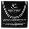 To My Son Gift From Mom - Proudest Moment - Cuban Link Chain Necklace