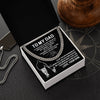 To My Dad - Thank You For Being My Loving Father - Cuban Link Chain