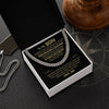 To My Son Gift From Dad - Most Beautiful Chapters - Cuban Link Chain Necklace Gift For Son