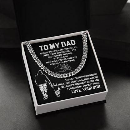 To My Dad - Thank You For Being My Loving Father - Cuban Link Chain