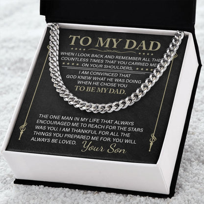 To My Dad - The One Man - Cuban Link Chain