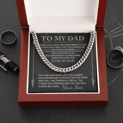 To My Dad - The One Man - Cuban Link Chain