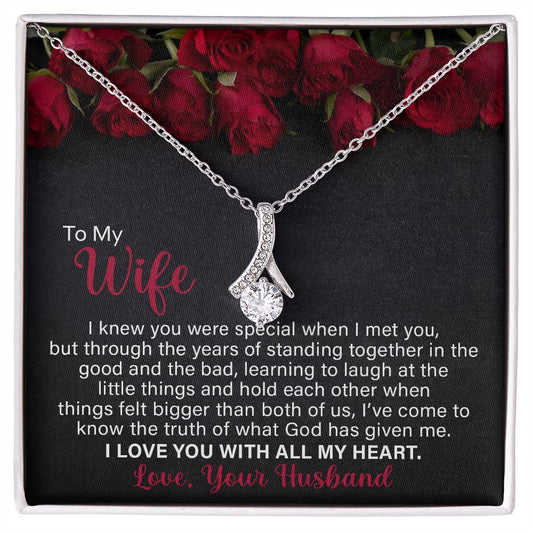 To My Wife - Standing Together - Alluring Beauty Necklace