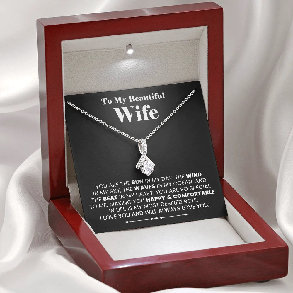 To My Wife The Sun The Wind Necklace - Perfect Gift for Wife - Sentimental Thoughtful Gift - Christmas Valentine's Day Jewelry