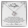 To My Daughter - You Will Always Be My Baby Girl - Love Knot Necklace