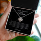 To My Beautiful Mum - Thank You For All Your Life Lessons - Love Knot Necklace From Son