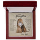 To My Daughter - This Old Lion Will Always Have Your Back - Love Knot Necklace Gift From Dad